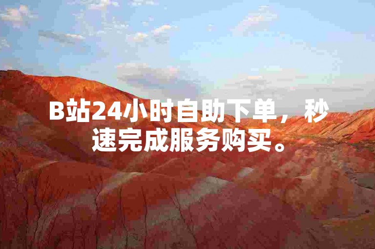 B站24小时自助下单，秒速完成服务购买。