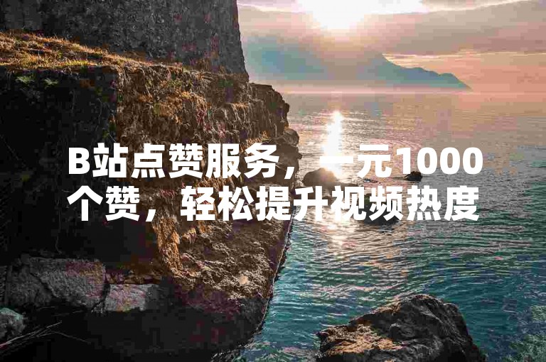 B站点赞服务，一元1000个赞，轻松提升视频热度。