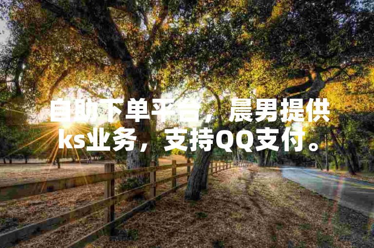 自助下单平台，晨男提供ks业务，支持QQ支付。