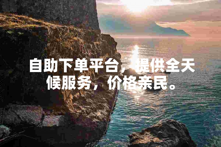 自助下单平台，提供全天候服务，价格亲民。