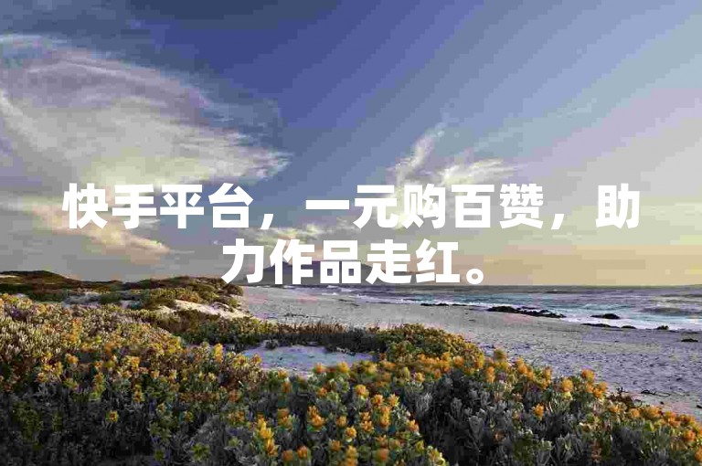 快手平台，一元购百赞，助力作品走红。