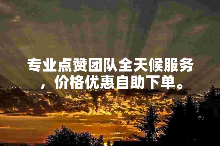 专业点赞团队全天候服务，价格优惠自助下单。