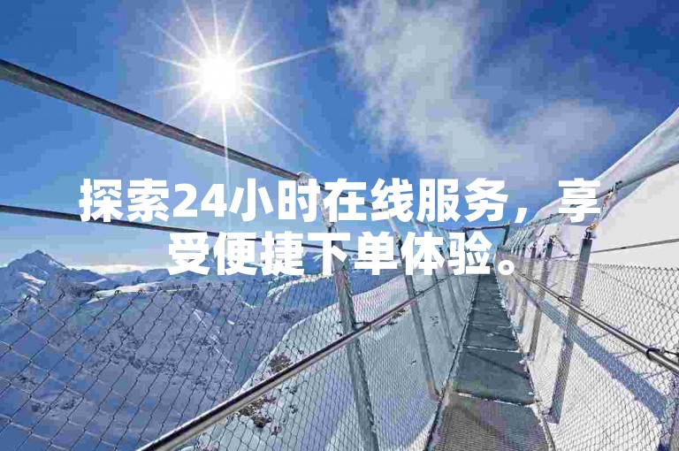 探索24小时在线服务，享受便捷下单体验。
