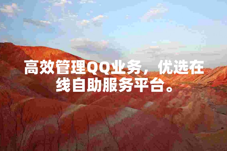 高效管理QQ业务，优选在线自助服务平台。