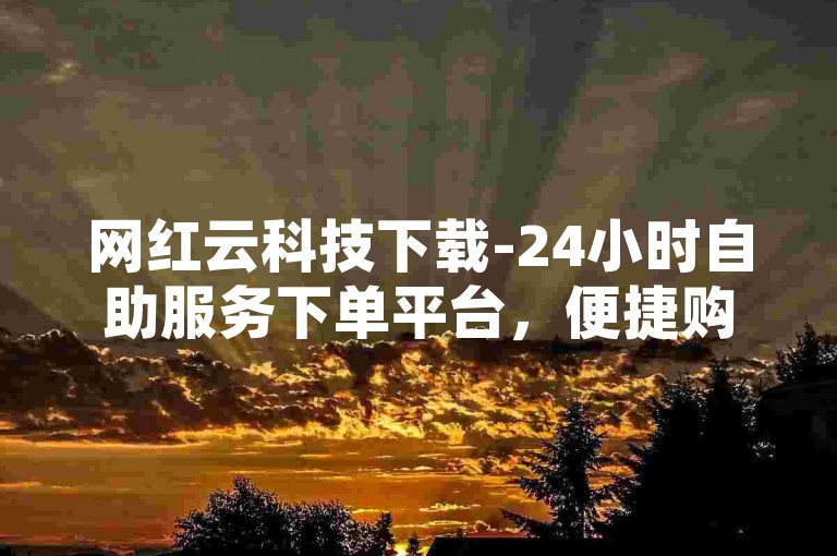 网红云科技下载-24小时自助服务下单平台，便捷购物新体验。