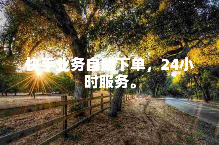 快手业务自助下单，24小时服务。