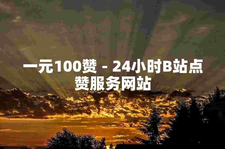 一元100赞 - 24小时B站点赞服务网站