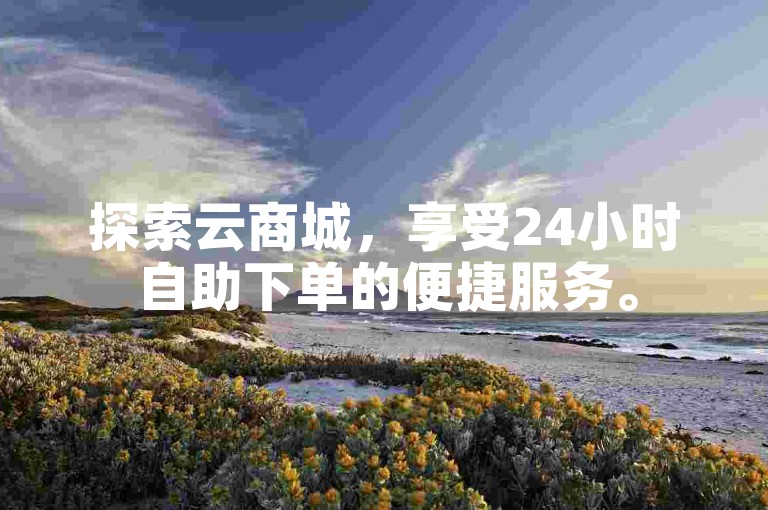 探索云商城，享受24小时自助下单的便捷服务。