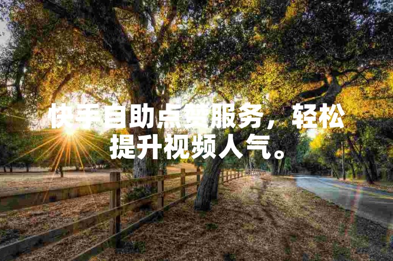 快手自助点赞服务，轻松提升视频人气。