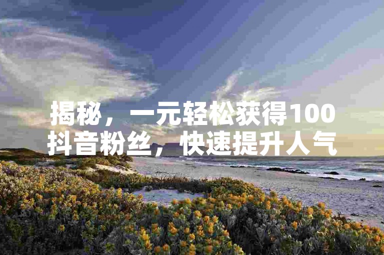 揭秘，一元轻松获得100抖音粉丝，快速提升人气！