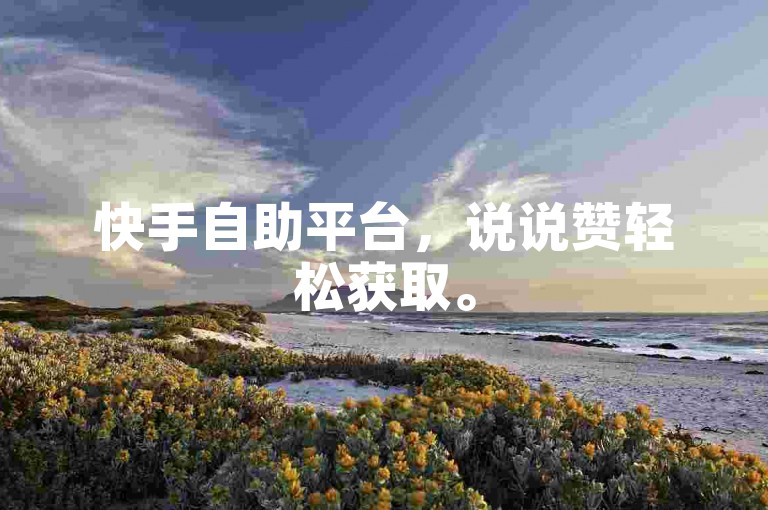 快手自助平台，说说赞轻松获取。