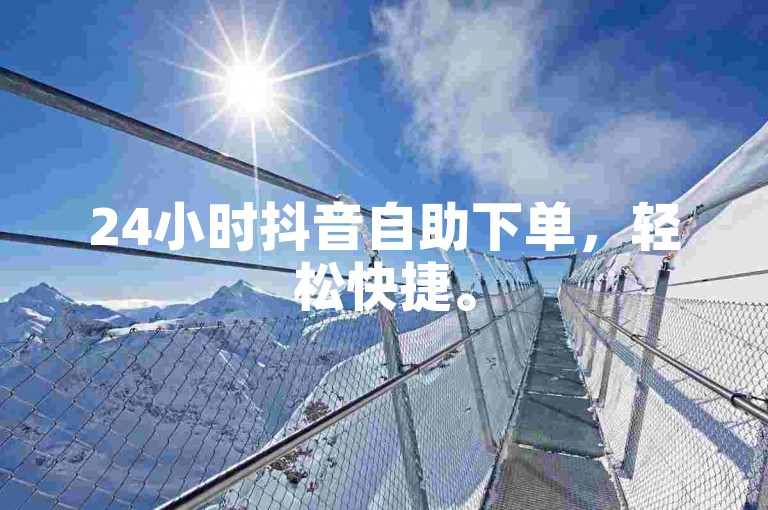 24小时抖音自助下单，轻松快捷。