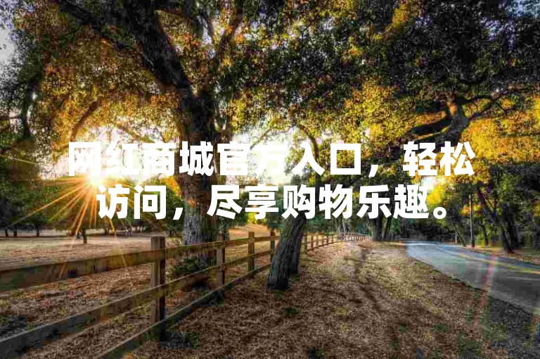 网红商城官方入口，轻松访问，尽享购物乐趣。