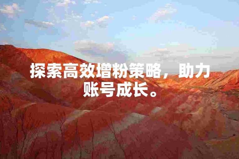 探索高效增粉策略，助力账号成长。