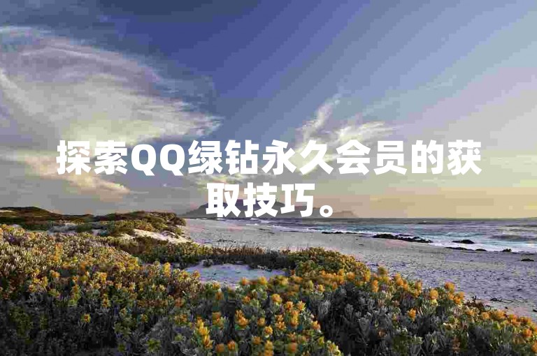 探索QQ绿钻永久会员的获取技巧。