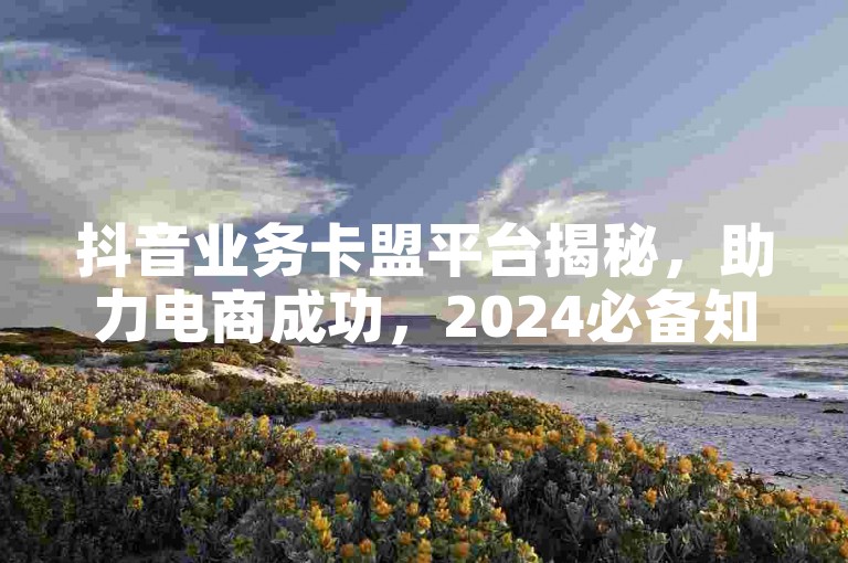 抖音业务卡盟平台揭秘，助力电商成功，2024必备知识！