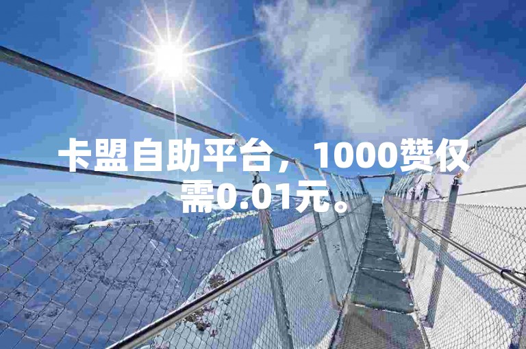 卡盟自助平台，1000赞仅需0.01元。