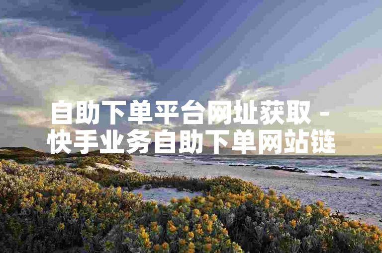自助下单平台网址获取 - 快手业务自助下单网站链接