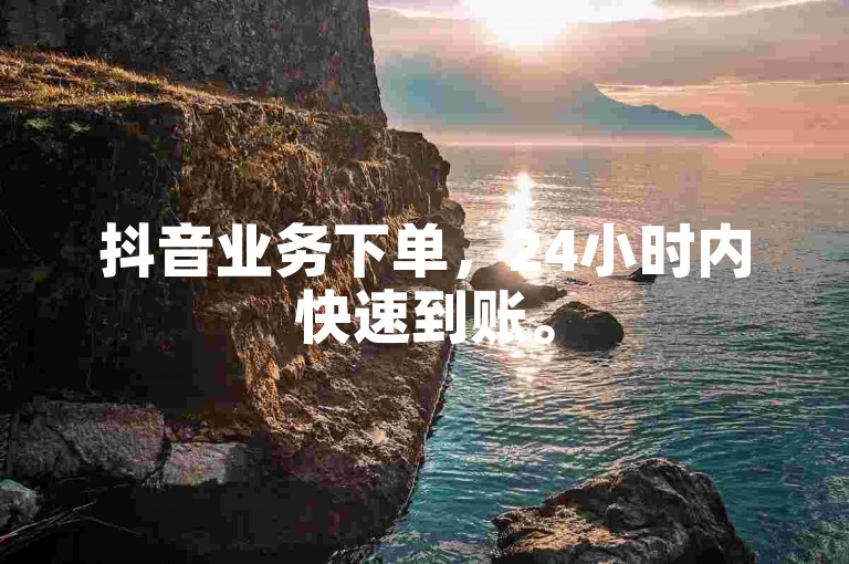 抖音业务下单，24小时内快速到账。