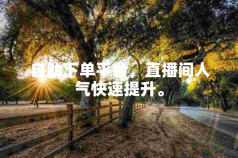 自助下单平台，直播间人气快速提升。