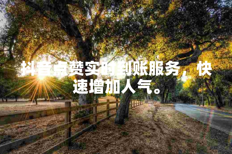 抖音点赞实时到账服务，快速增加人气。