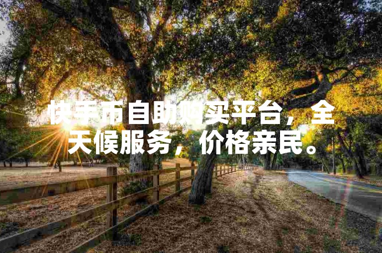 快手币自助购买平台，全天候服务，价格亲民。