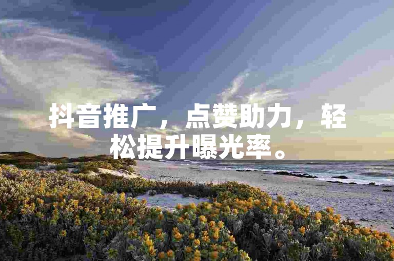 抖音推广，点赞助力，轻松提升曝光率。