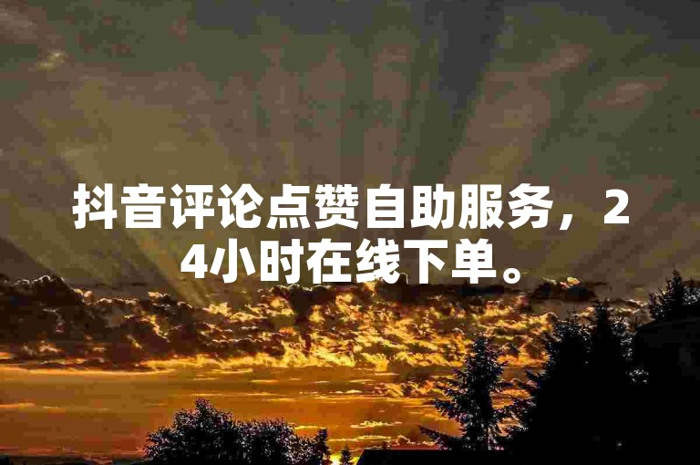 抖音评论点赞自助服务，24小时在线下单。