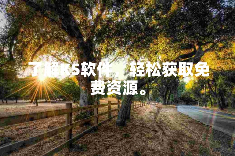 了解KS软件，轻松获取免费资源。