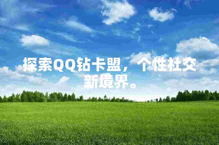 探索QQ钻卡盟，个性社交新境界。