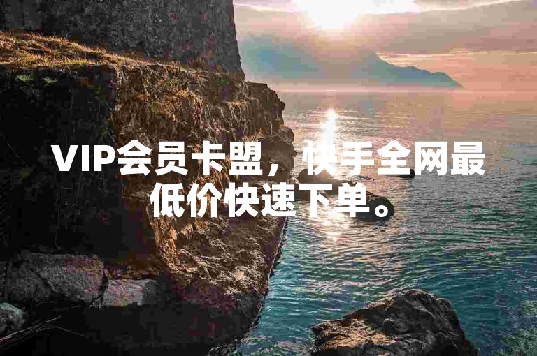VIP会员卡盟，快手全网最低价快速下单。