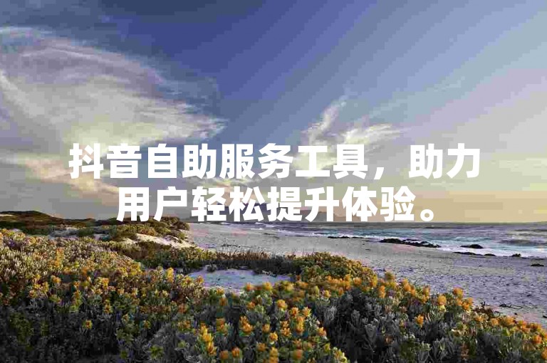 抖音自助服务工具，助力用户轻松提升体验。