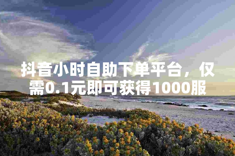 抖音小时自助下单平台，仅需0.1元即可获得1000服务。