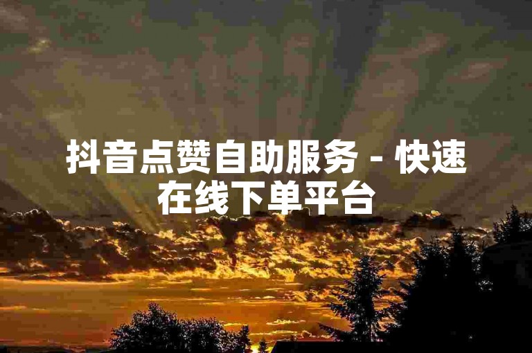 抖音点赞自助服务 - 快速在线下单平台