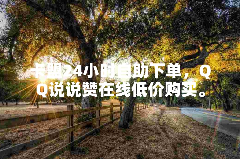 卡盟24小时自助下单，QQ说说赞在线低价购买。