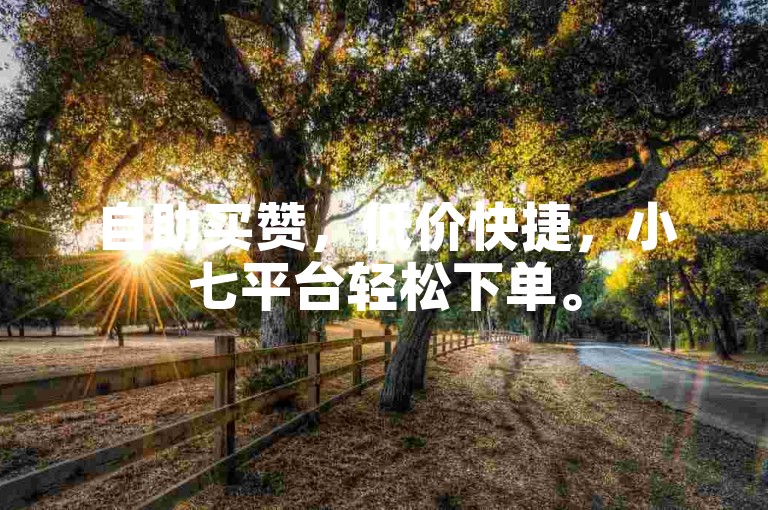 自助买赞，低价快捷，小七平台轻松下单。