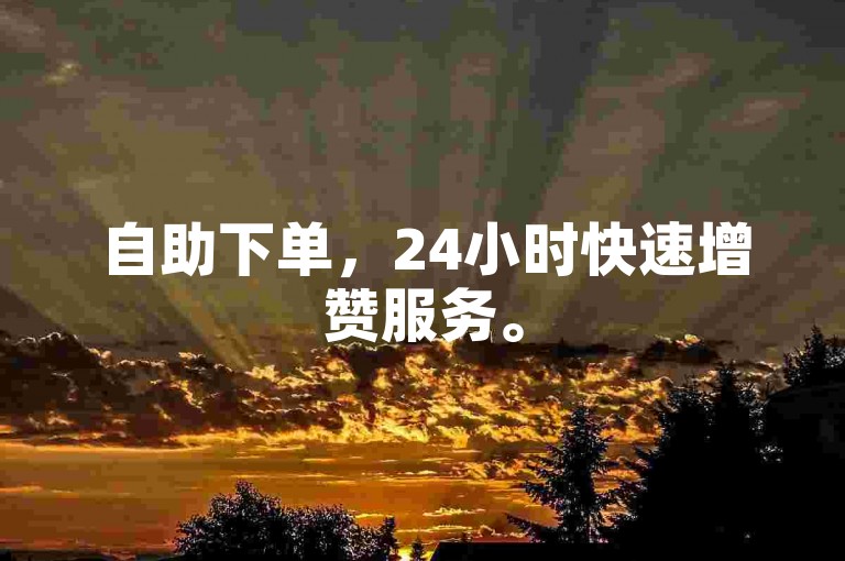自助下单，24小时快速增赞服务。