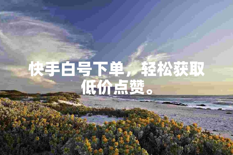 快手白号下单，轻松获取低价点赞。