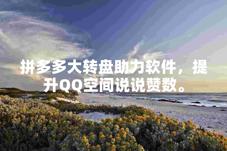 拼多多大转盘助力软件，提升QQ空间说说赞数。