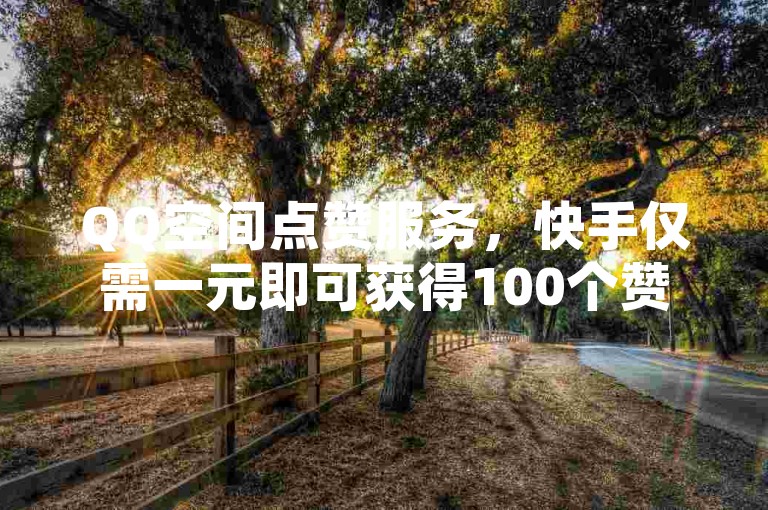 QQ空间点赞服务，快手仅需一元即可获得100个赞。