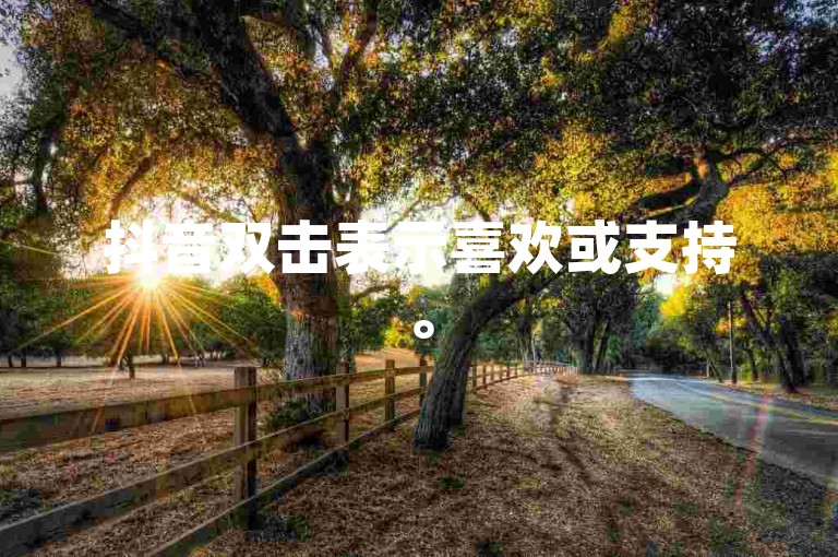 抖音双击表示喜欢或支持。
