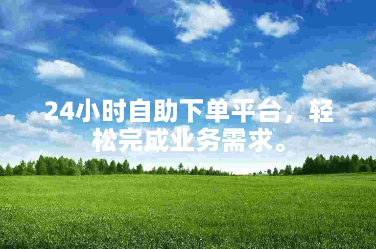 24小时自助下单平台，轻松完成业务需求。