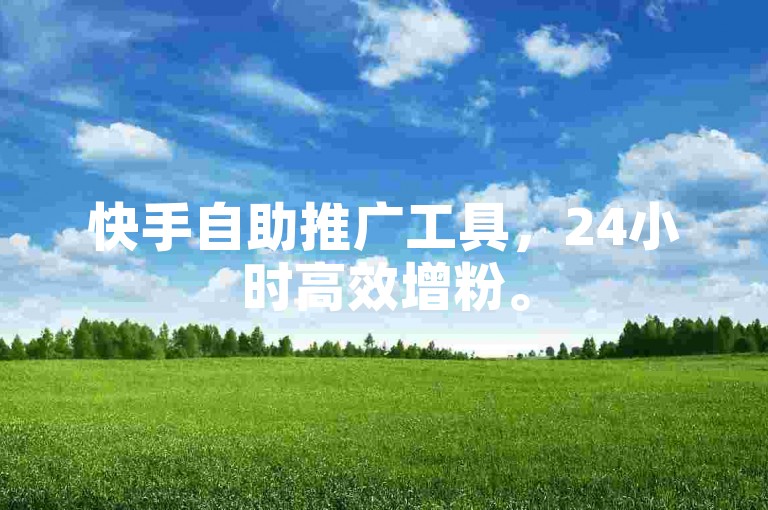 快手自助推广工具，24小时高效增粉。