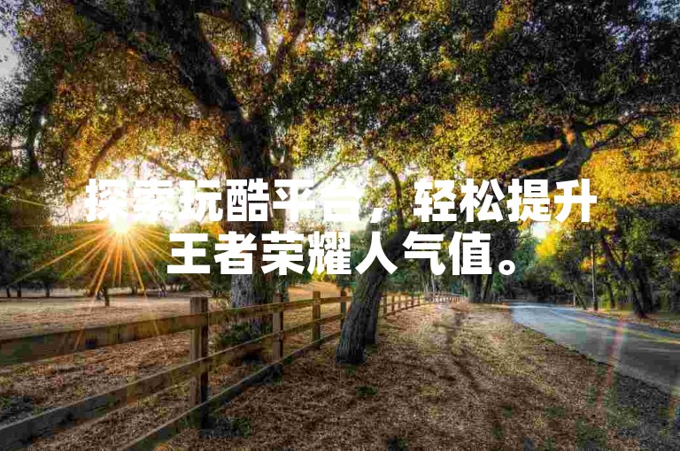 探索玩酷平台，轻松提升王者荣耀人气值。