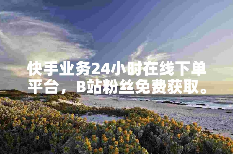 快手业务24小时在线下单平台，B站粉丝免费获取。