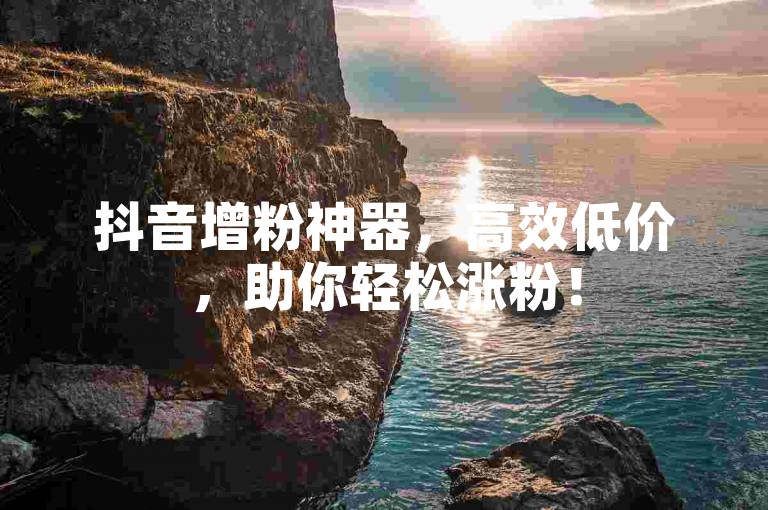 抖音增粉神器，高效低价，助你轻松涨粉！