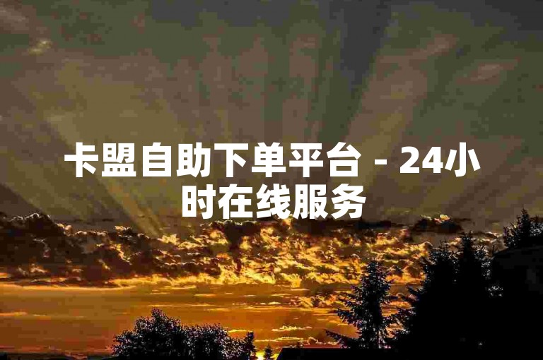卡盟自助下单平台 - 24小时在线服务