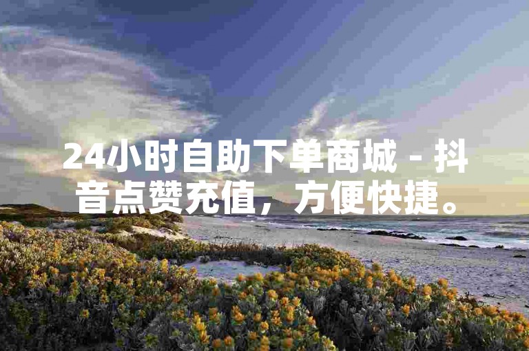 24小时自助下单商城 - 抖音点赞充值，方便快捷。