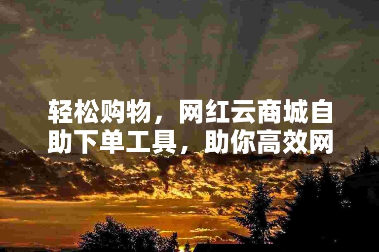 轻松购物，网红云商城自助下单工具，助你高效网购。