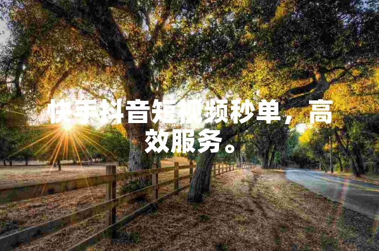 快手抖音短视频秒单，高效服务。